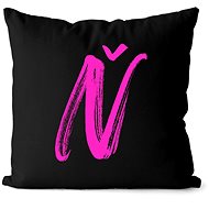 Impar letter H, colour initials pink - Pillow