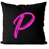 Impar letter P, colour initials pink - Pillow