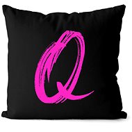 Impar letter Q, colour initials pink - Pillow