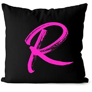 Impar letter R, colour initials pink - Pillow