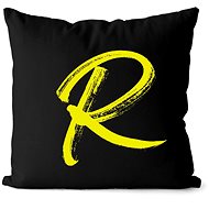 Impar letter R, initials yellow - Pillow
