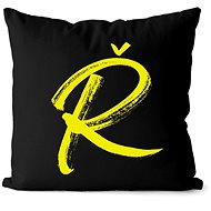 Impar letter Ř, initials yellow - Pillow