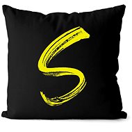 Impar letter S, initials yellow - Pillow