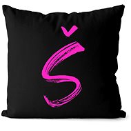 Impar letter Š, colour initials pink - Pillow