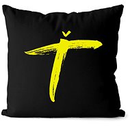 Impar letter Ť, initials yellow - Pillow