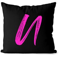 Impar letter U, colour initials pink - Pillow