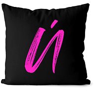 Impar letter Ú, colour of initials pink - Pillow
