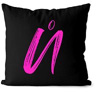 Impar letter Ů, initials pink - Pillow