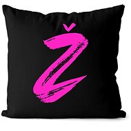 Impar letter Z, colour initials pink - Pillow