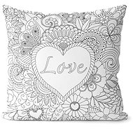 Impar with colouring page Love - Pillow