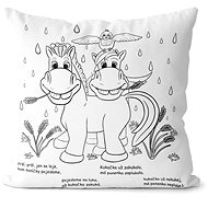 Impar with colouring page It's raining, it's raining - Pillow