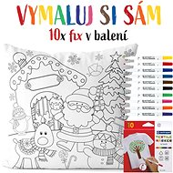 Impar with colouring page Christmas atmosphere - Pillow