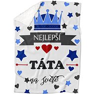IMPAR Fleece Lambskin Blanket Best Dad in the World - Blanket