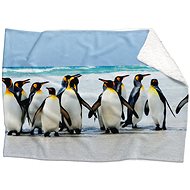 IMPAR Lamb blanket Penguins, 200 × 140 cm - Blanket