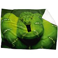 IMPAR Lambskin blanket Green snake, 200 × 140 cm - Blanket