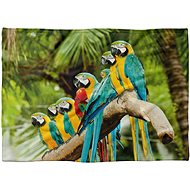 IMPAR Fleece blanket Parrots, 200 × 140 cm - Blanket