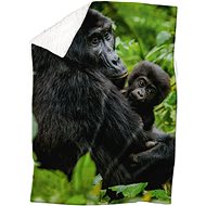 IMPAR Lamb blanket Gorilla and cub, 150 × 120 cm - Blanket