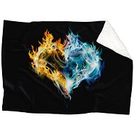 IMPAR Lamb blanket Fire heart, 150 × 120 cm - Blanket