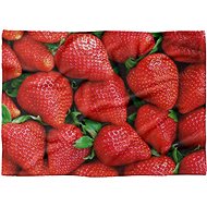 IMPAR Fleece blanket Strawberries, 200 × 140 cm - Blanket