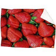 IMPAR Lambskin blanket Strawberries, 150 × 120 cm - Blanket