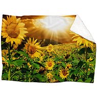 IMPAR Lambskin blanket Sunflowers, 200 × 140 cm - Blanket