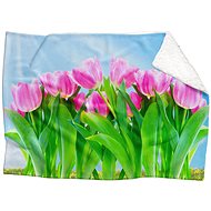 IMPAR Lambskin blanket Tulips, 200 × 140 cm - Blanket