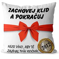 Impar pillow Keep calm - year of birth 2012 - Pillow