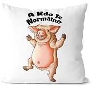 Impar pillow Who is normal - pig - Pillow
