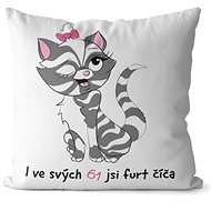Impar pillow You are a kitty age 61 - Pillow