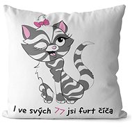 Impar pillow You are a kitty age 77 - Pillow