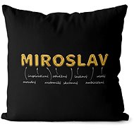 Impar pillow golden male. name Miroslav - Pillow