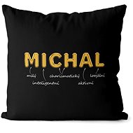 Impar pillow golden male. name Michal - Pillow