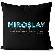 Impar pillow neon male name Miroslav - Pillow