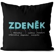 Impar pillow neon male name Zdeněk - Pillow