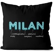 Impar pillow neon male name Milan - Pillow