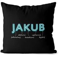 Impar pillow neon male name Jakub - Pillow