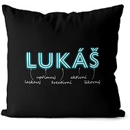 Impar pillow neon male name Luke - Pillow