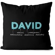 Impar pillow neon male name David - Pillow