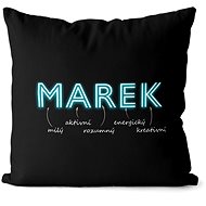 Impar pillow neon male name Marek - Pillow