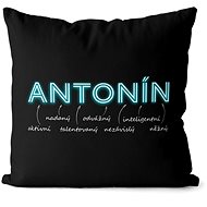 Impar pillow neon male name Antonín - Pillow