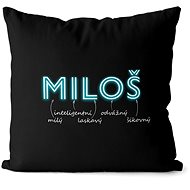 Impar pillow neon male name Miloš - Pillow