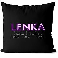 Impar pillow neon female name Lenka - Pillow