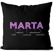 Impar pillow neon female name Marta - Pillow
