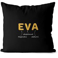 Impar pillow golden female name Eva - Pillow