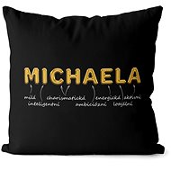 Impar pillow golden female name Michaela - Pillow