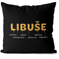 Impar pillow golden female name Libuše - Pillow