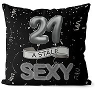 Impar pillow black Still sexy age 21 - Pillow