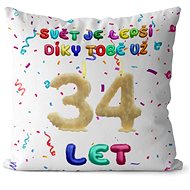 Impar Pillow The world is better because of you age 34 - Pillow
