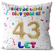Impar Pillow The world is better because of you age 43 - Pillow