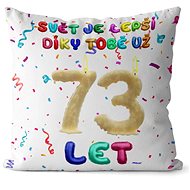 Impar Pillow The world is better thanks to you age 73 - Pillow